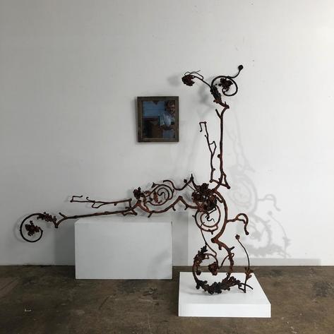 rare 1880  wrought iron vegetal elements 