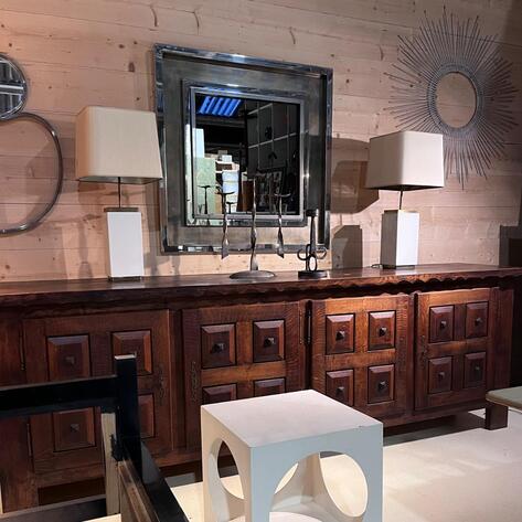 FRENCH OAK SIDEBOARD . CHARLES DUDOUYT STYLE