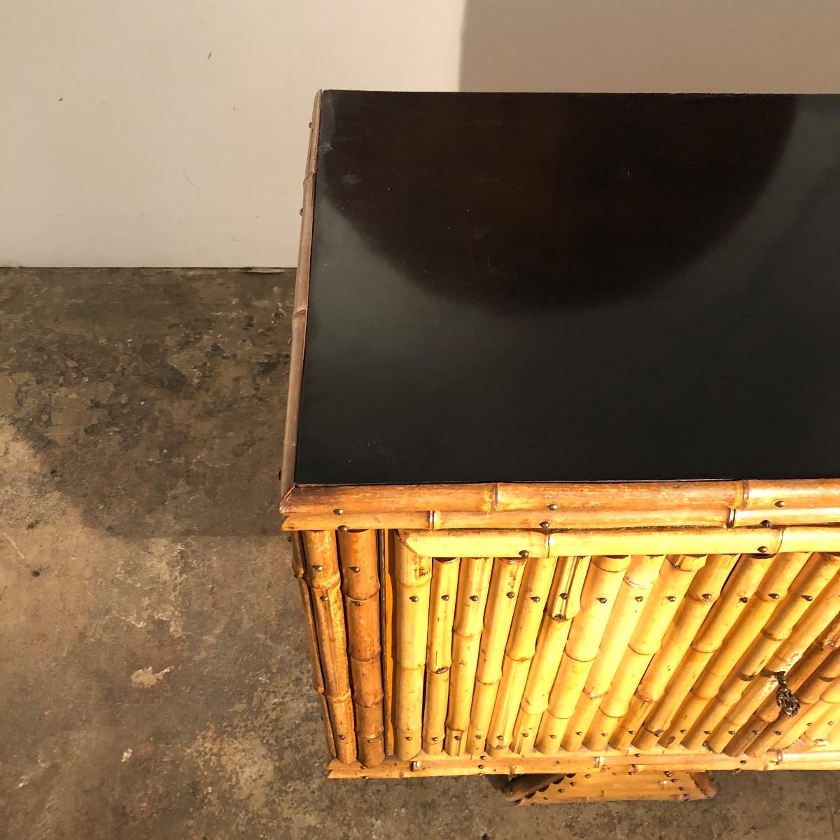 Amazing 1960 bamboo sideboard 