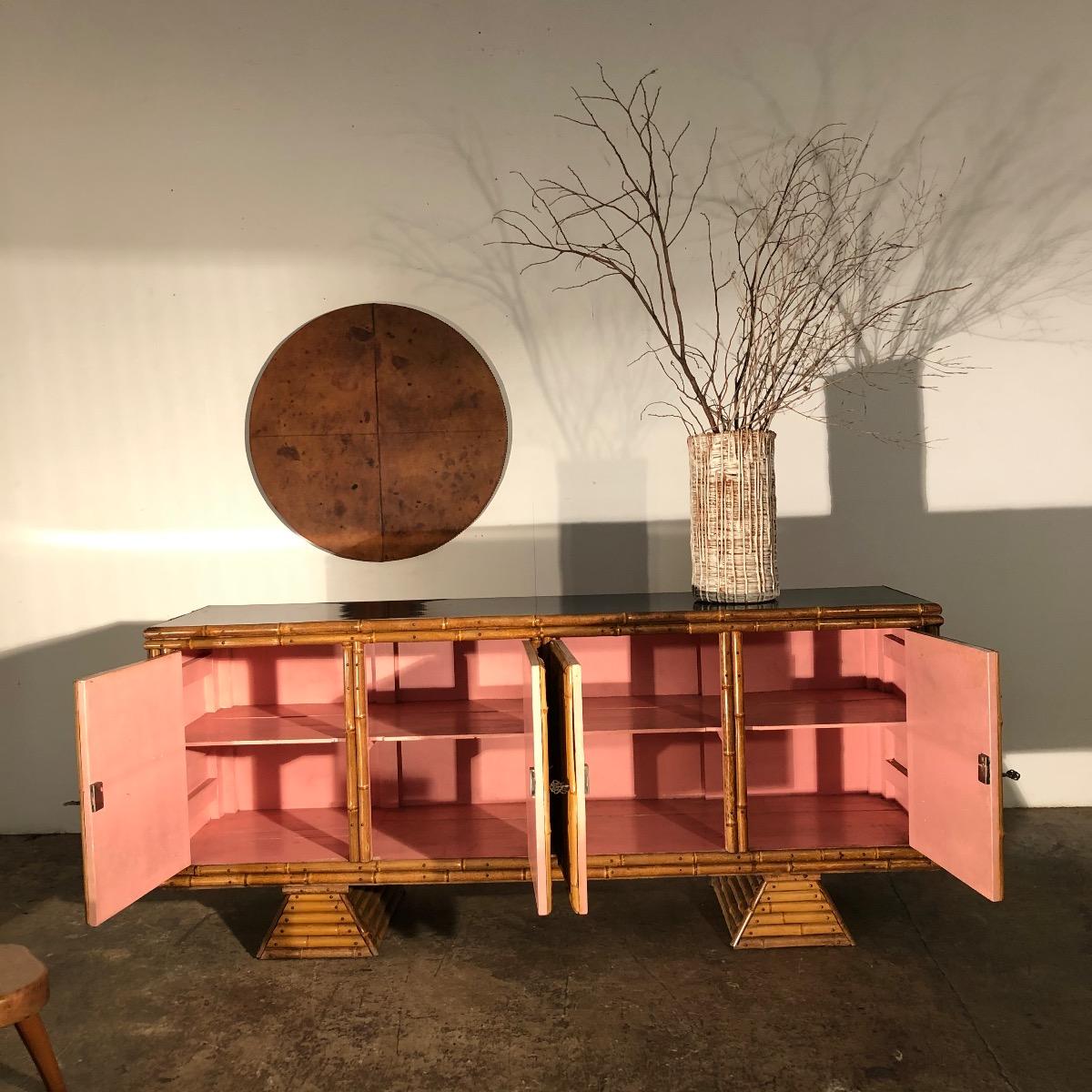 Amazing 1960 bamboo sideboard 