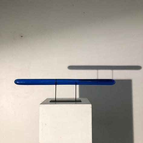 Blue glass sculpture 