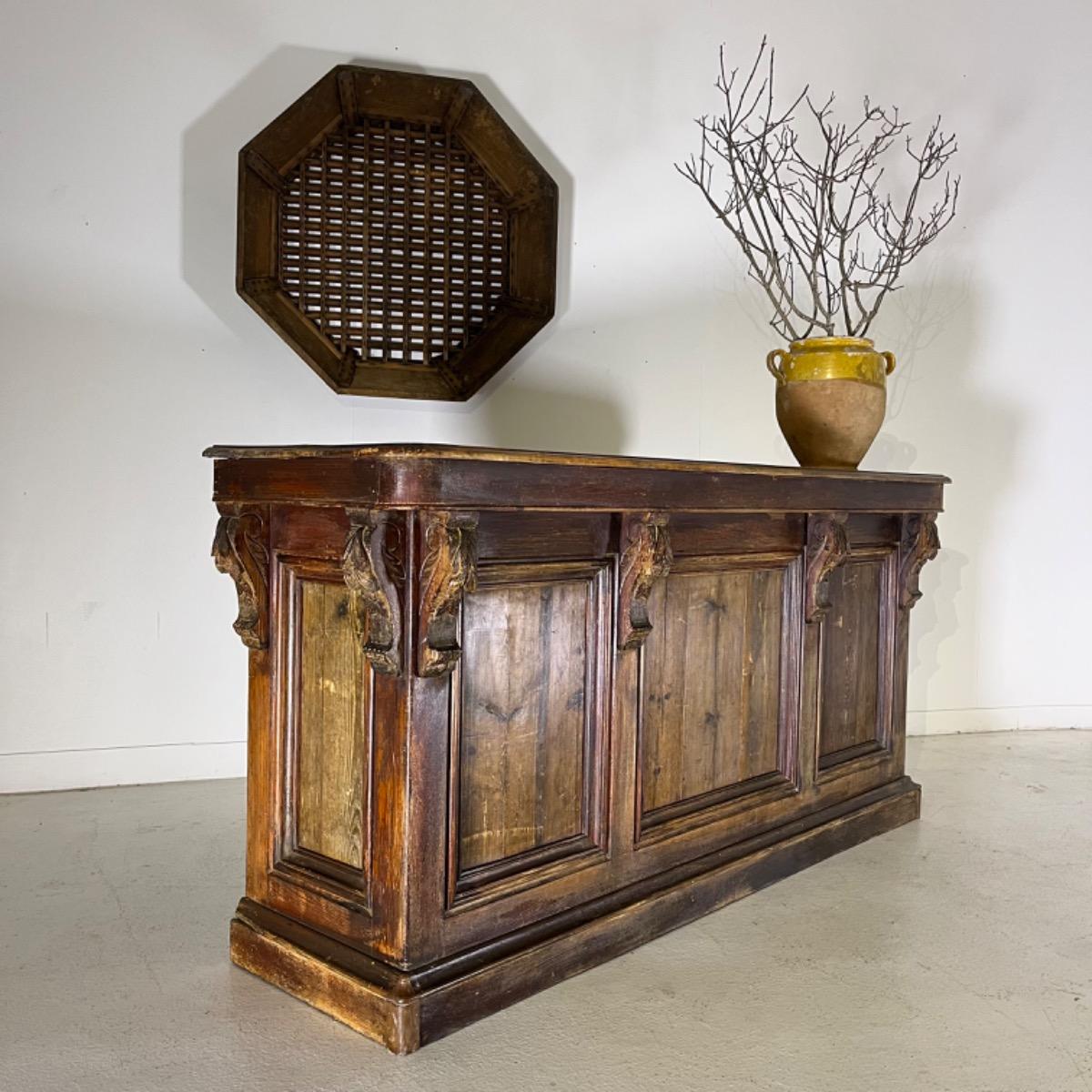 French 1880 bistrot counter 