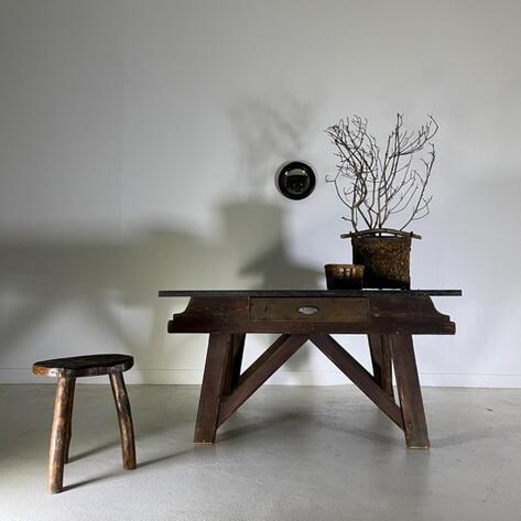 French 1880 Workshop table 