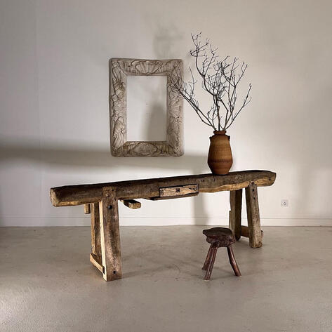 French 19 th primitive console 