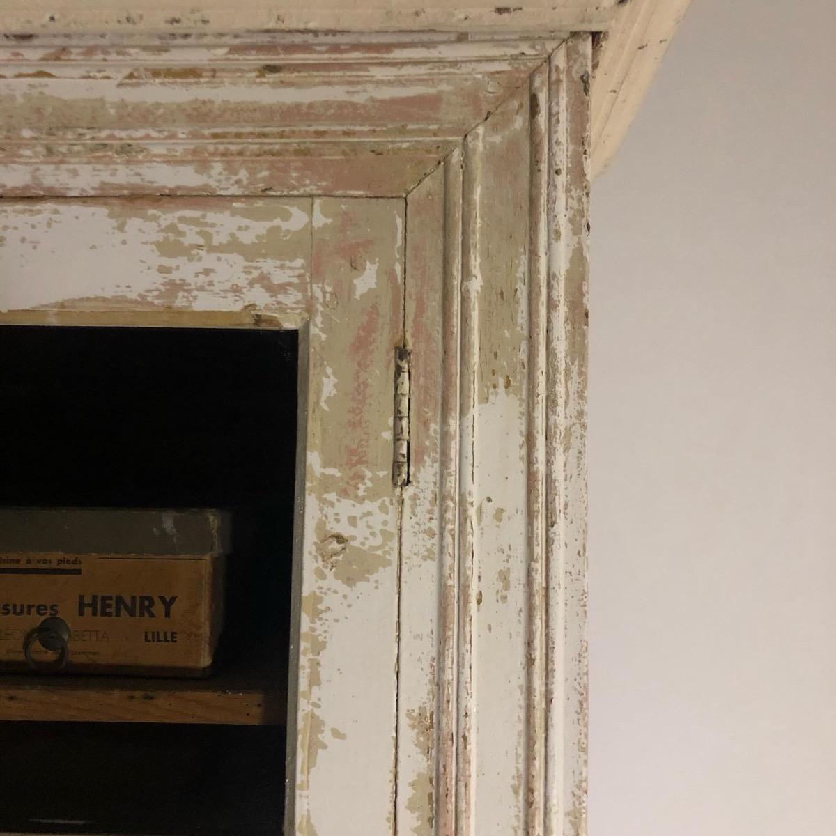 French 1900 painted bookcase 