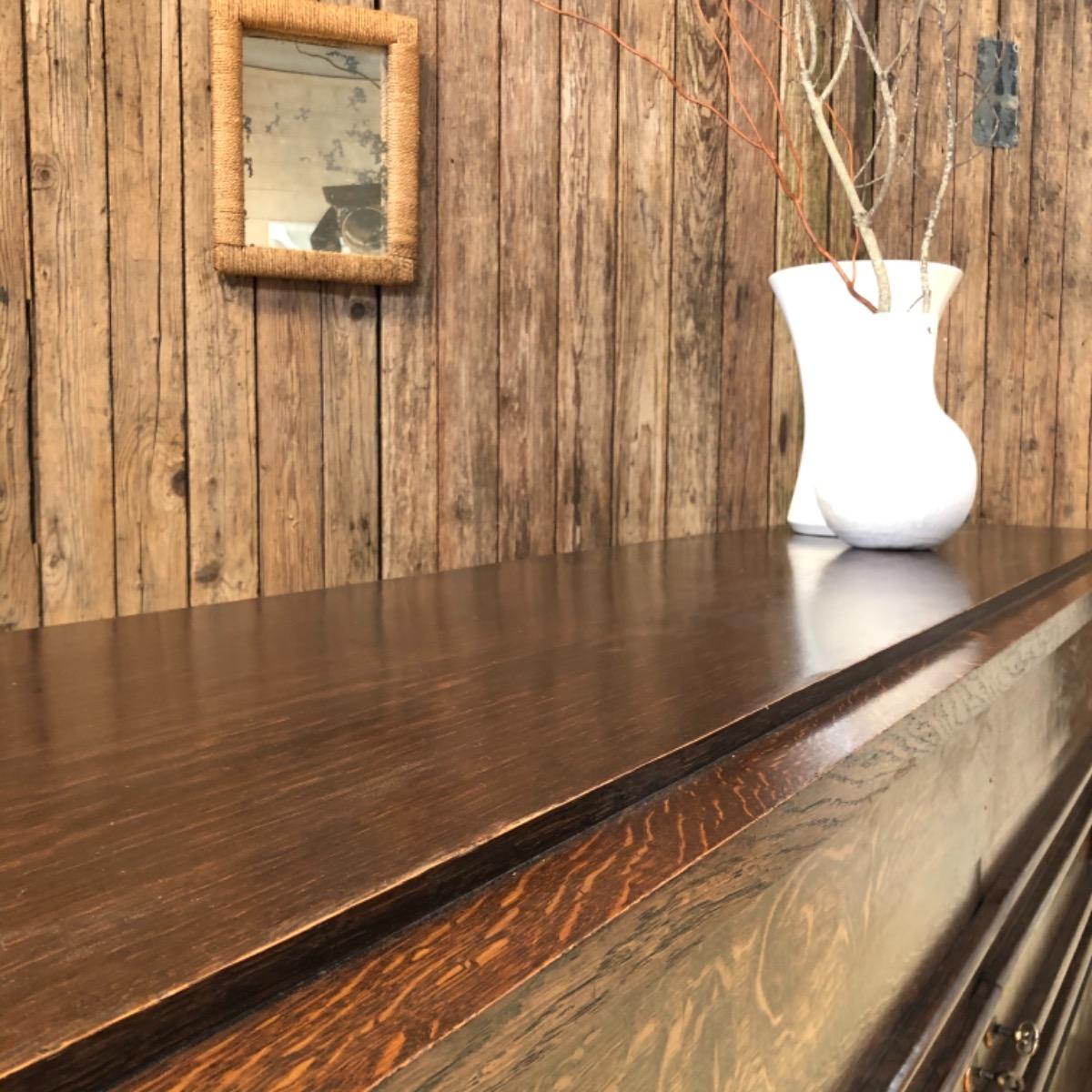 French 1940 oak credenza 