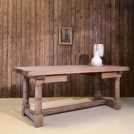 French 1940 oak desk 