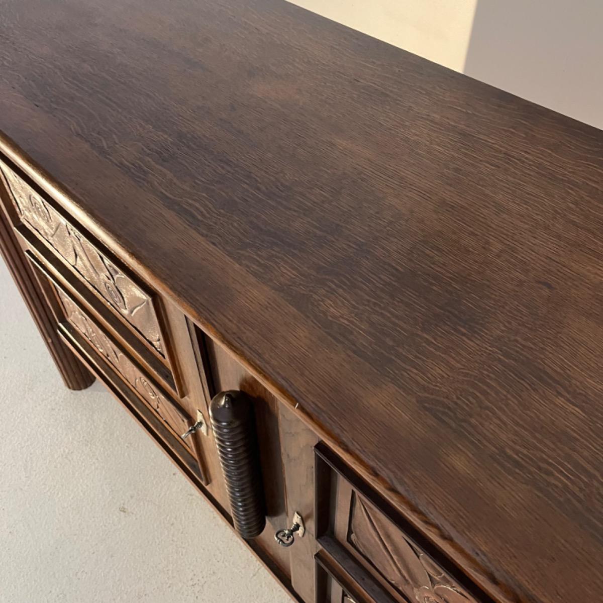 French 1940 oak sideboard 