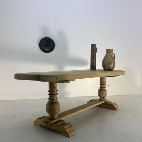 French 1940 oak table 