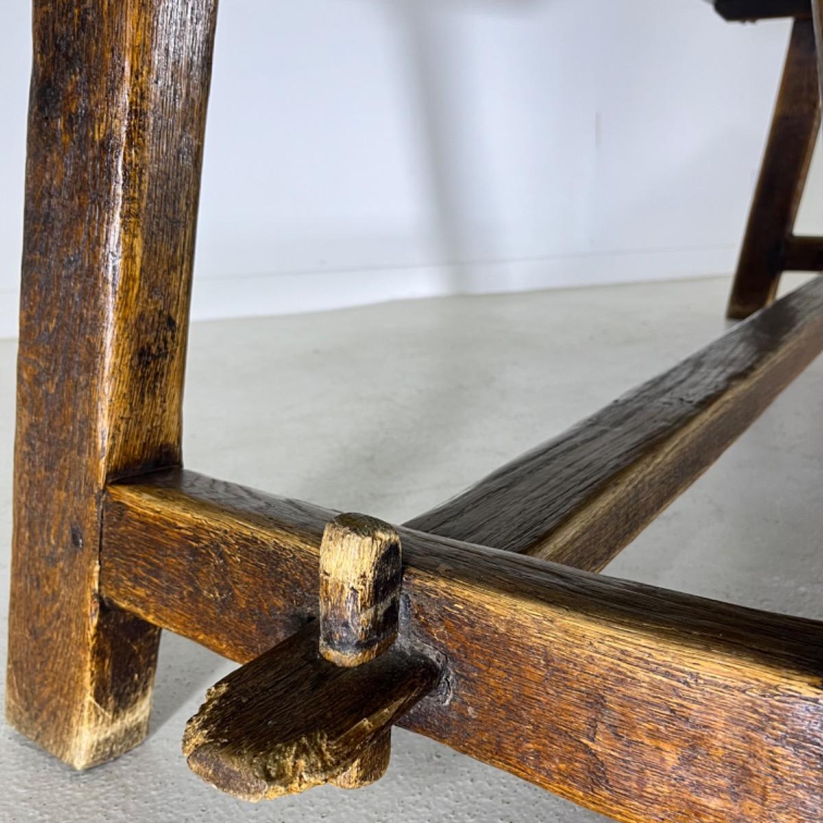 French 1950 oak farm table 