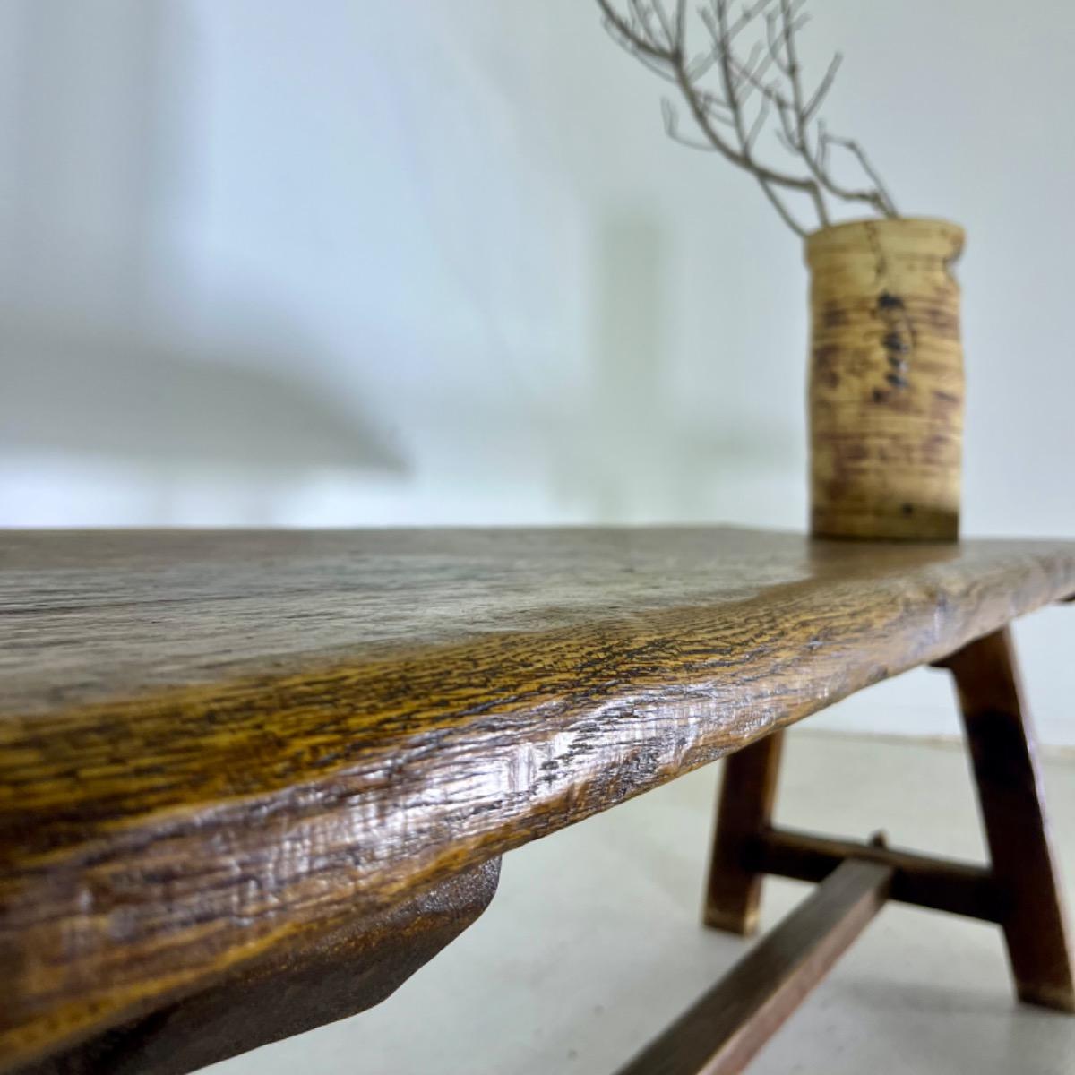 French 1950 oak farm table 