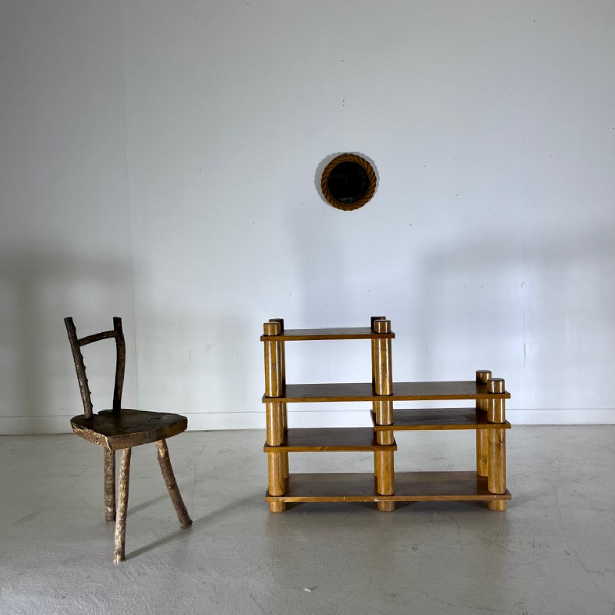 French 1950 oak shelf 