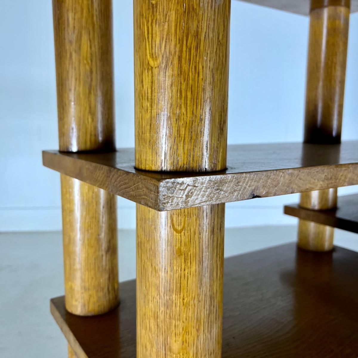 French 1950 oak shelf 