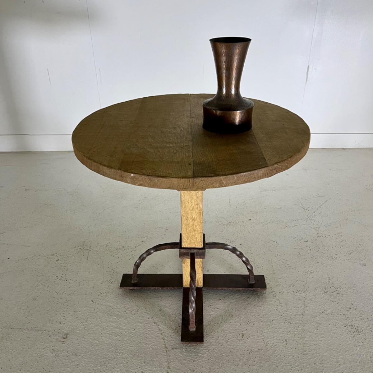 French 1960 pedestal table 