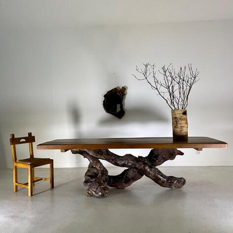 French 1960 primitive table 