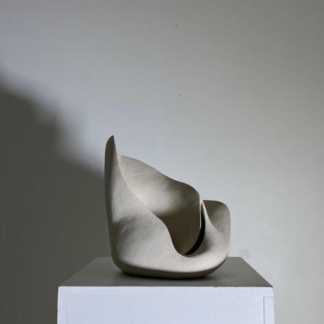 French 1970 anonymous limestone sculpture 