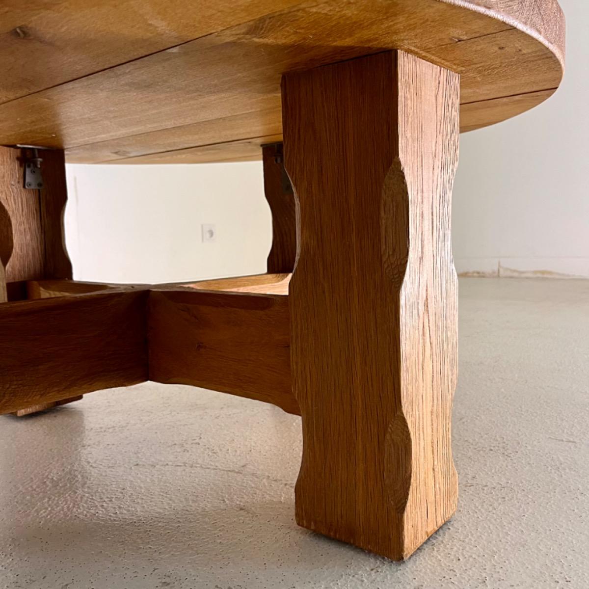 French 1970 Brutalist side table 