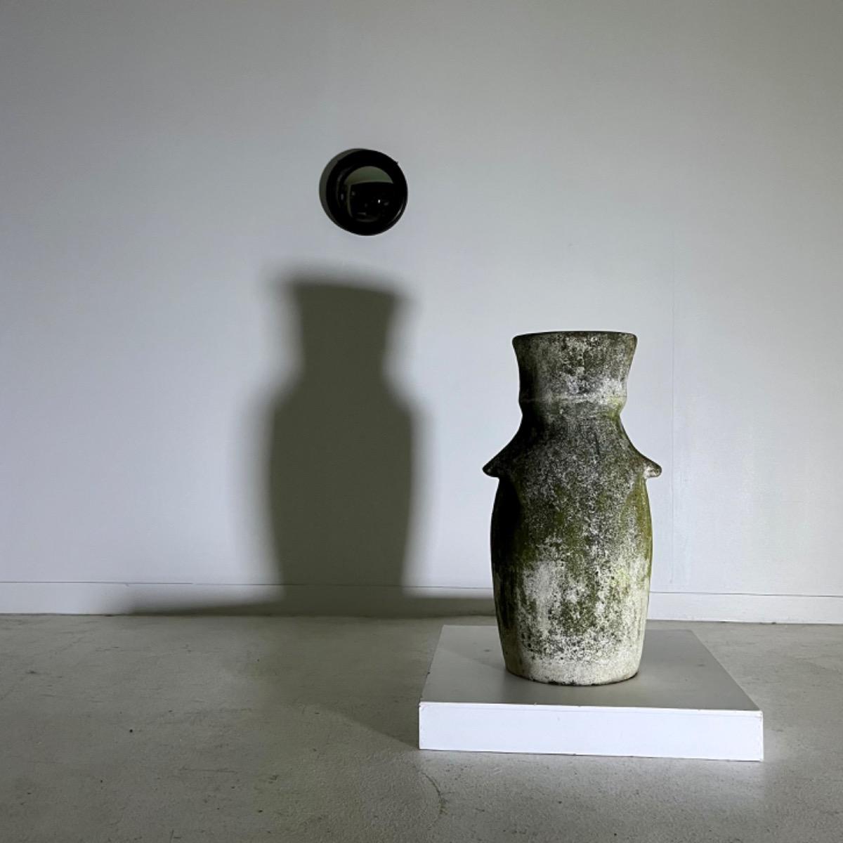 French 1970 cement vase 