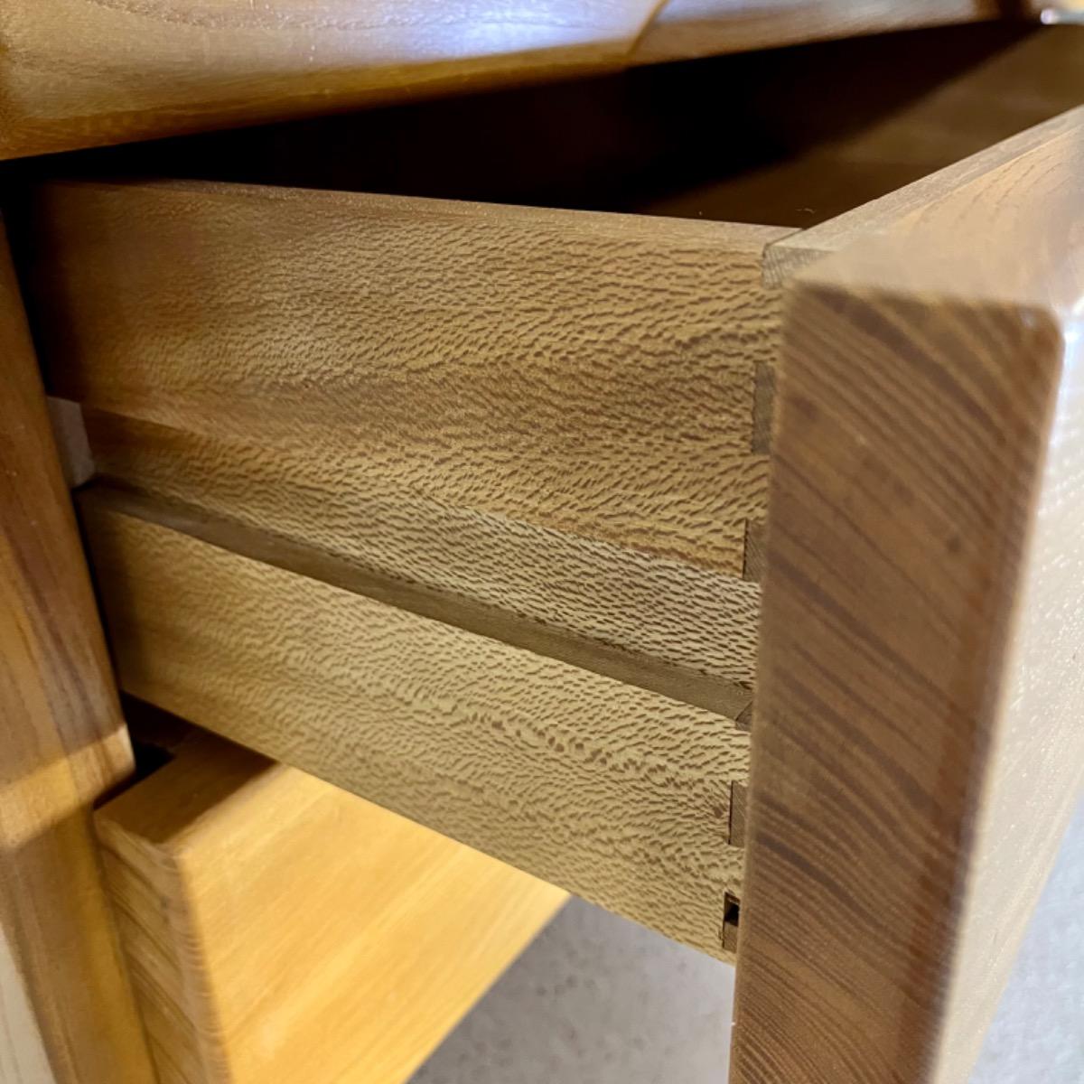 French 1970 elm chest of drawers 