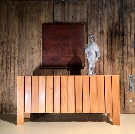 French 1970 elm credenza 