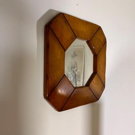 French 1970 elm mirror 