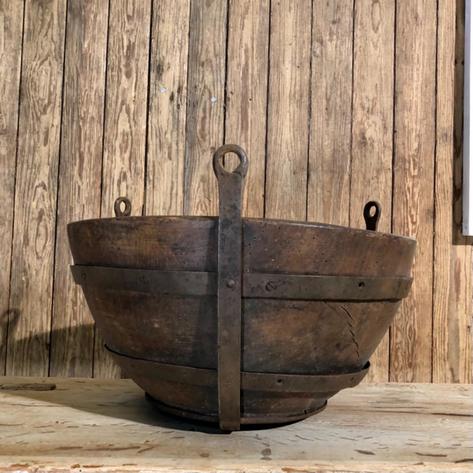 French bakery wooden bowl 