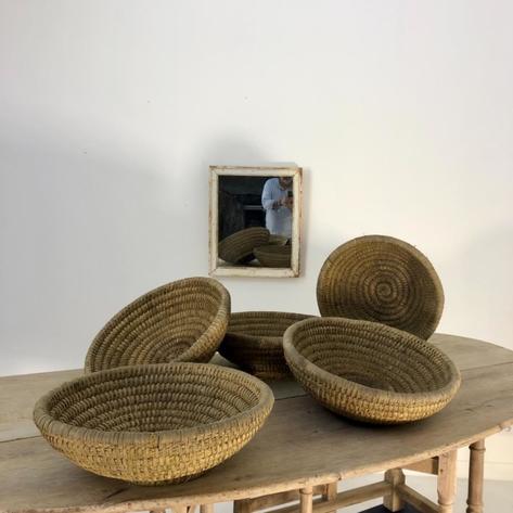 French country straw baskets 