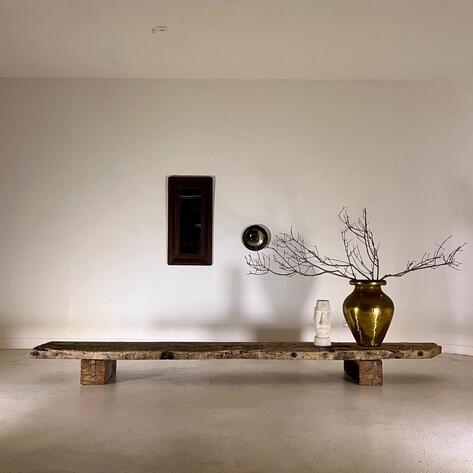 French large primitive low table 