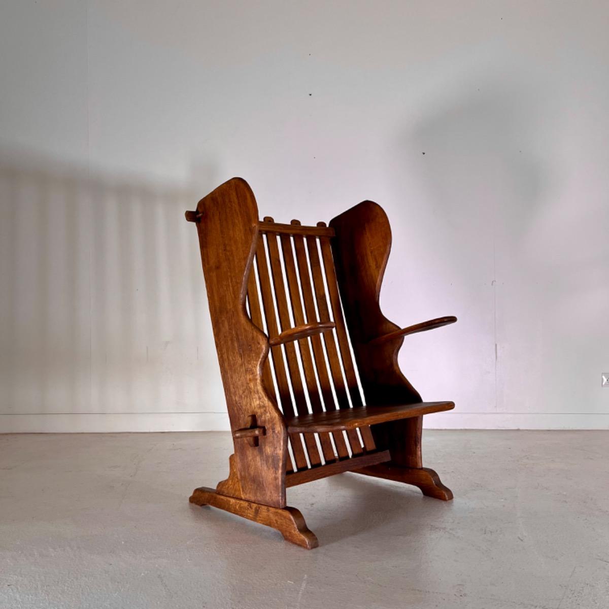 French oak armchair