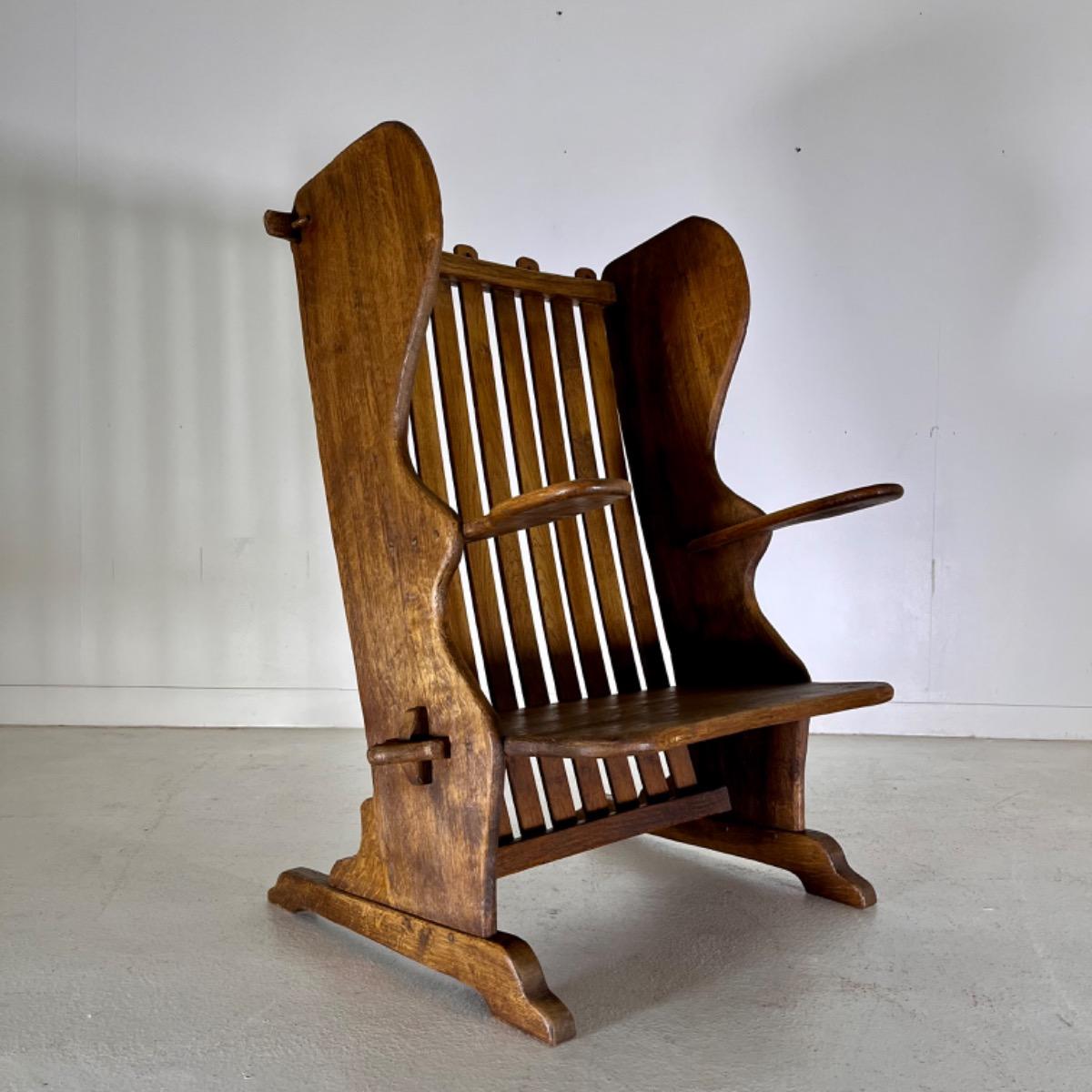 French oak armchair