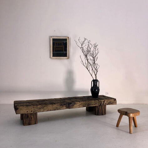 French primitive low table 