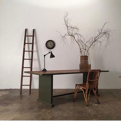 Industrial metal table