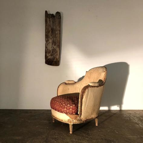 Large 1920 confortable bergère 