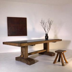 Large 1960 rustic modern table 