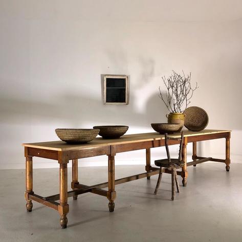 Large French 1900 refectory table