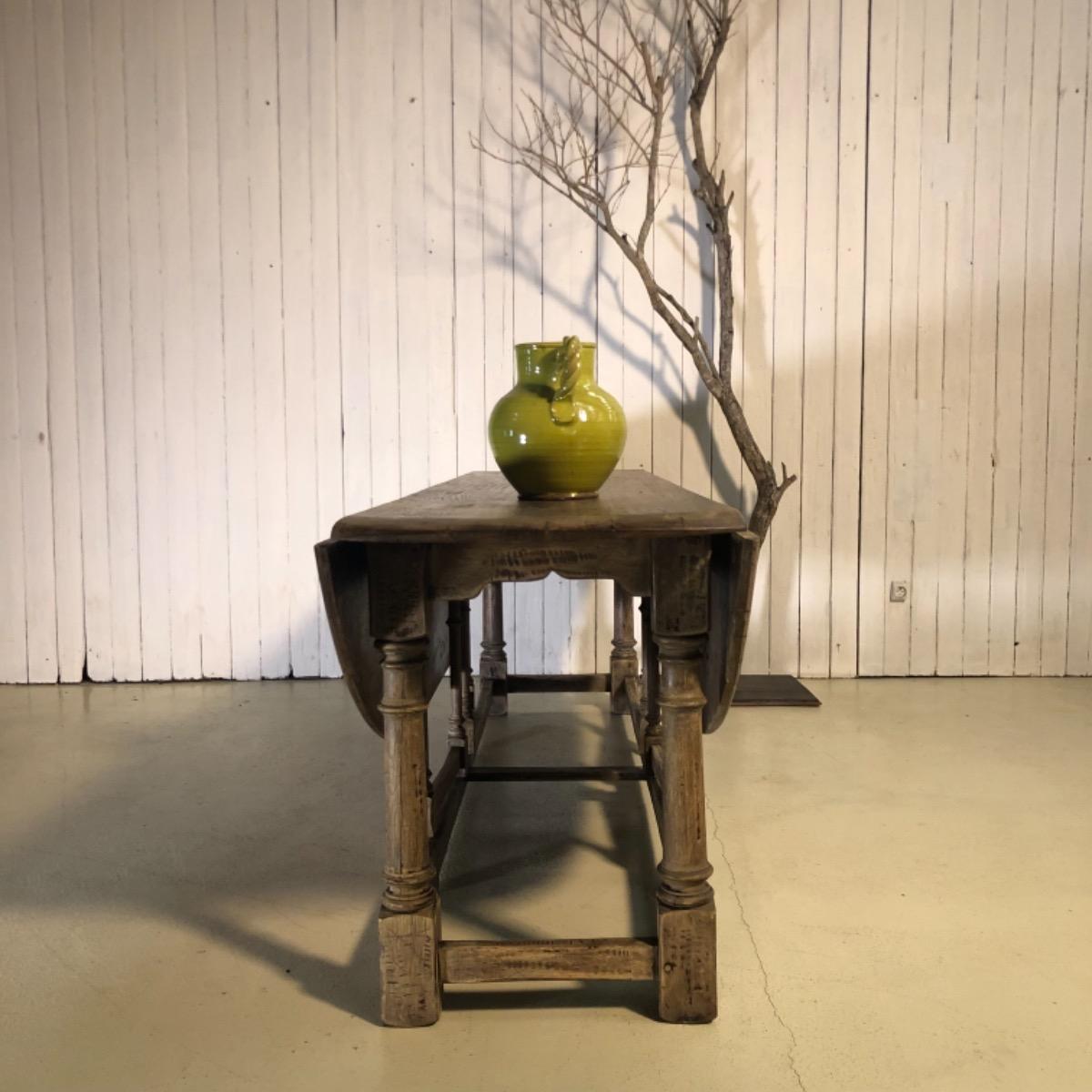 Large oak folding table 