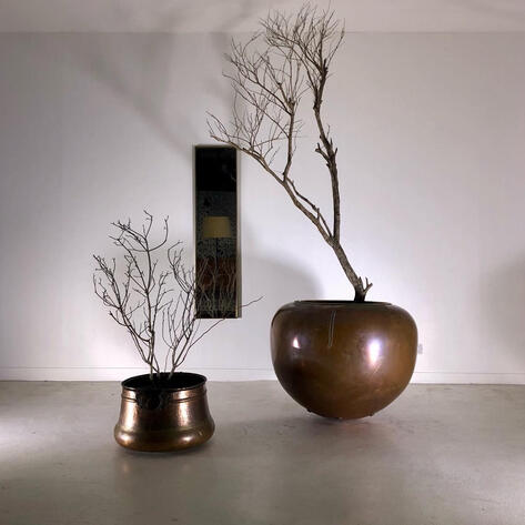 Large old copper vessels 