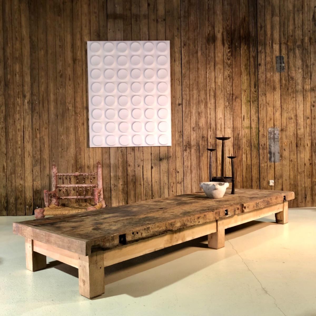 Large primitive coffee table