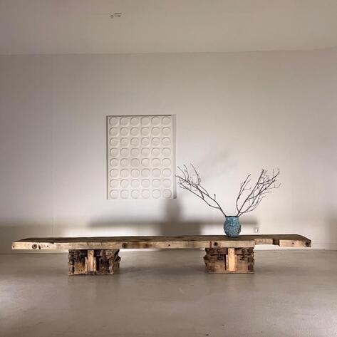 Large primitive low table 