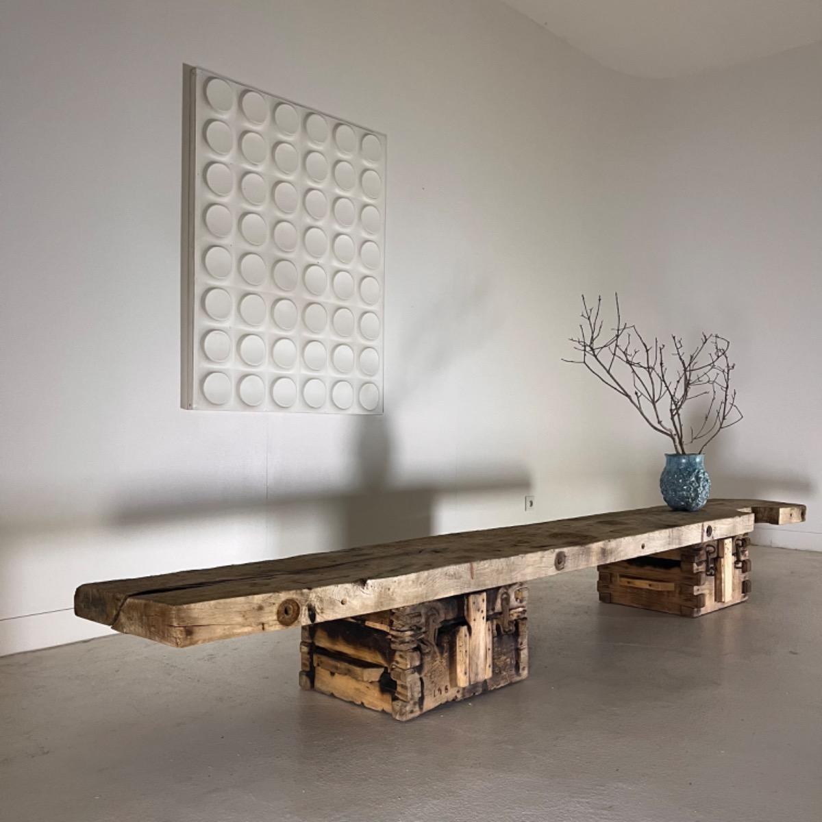 Large primitive low table 