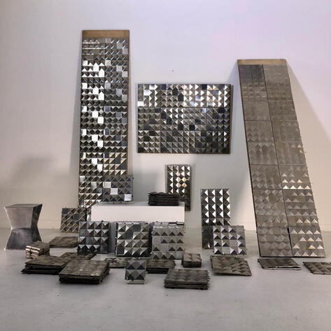 Lot of metal wall panels. Circa 1980