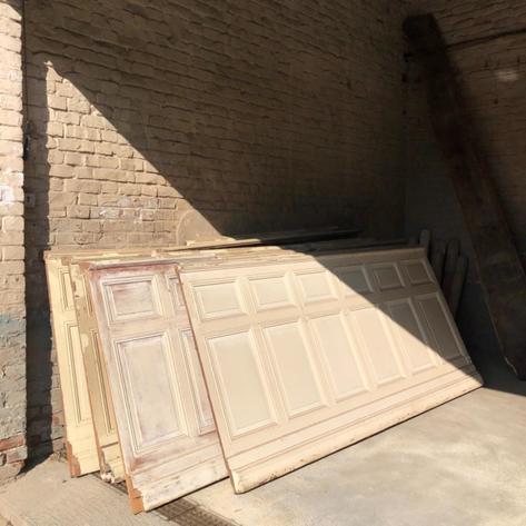 Lot of old woodwork panels