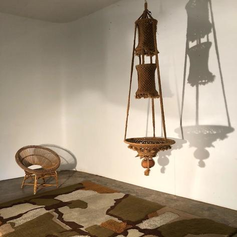 Macramé 1970 pendant lamp