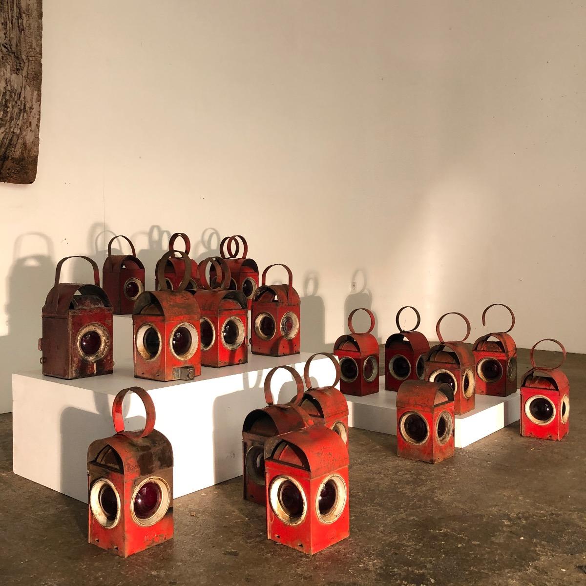 old roadwork signaling lantern