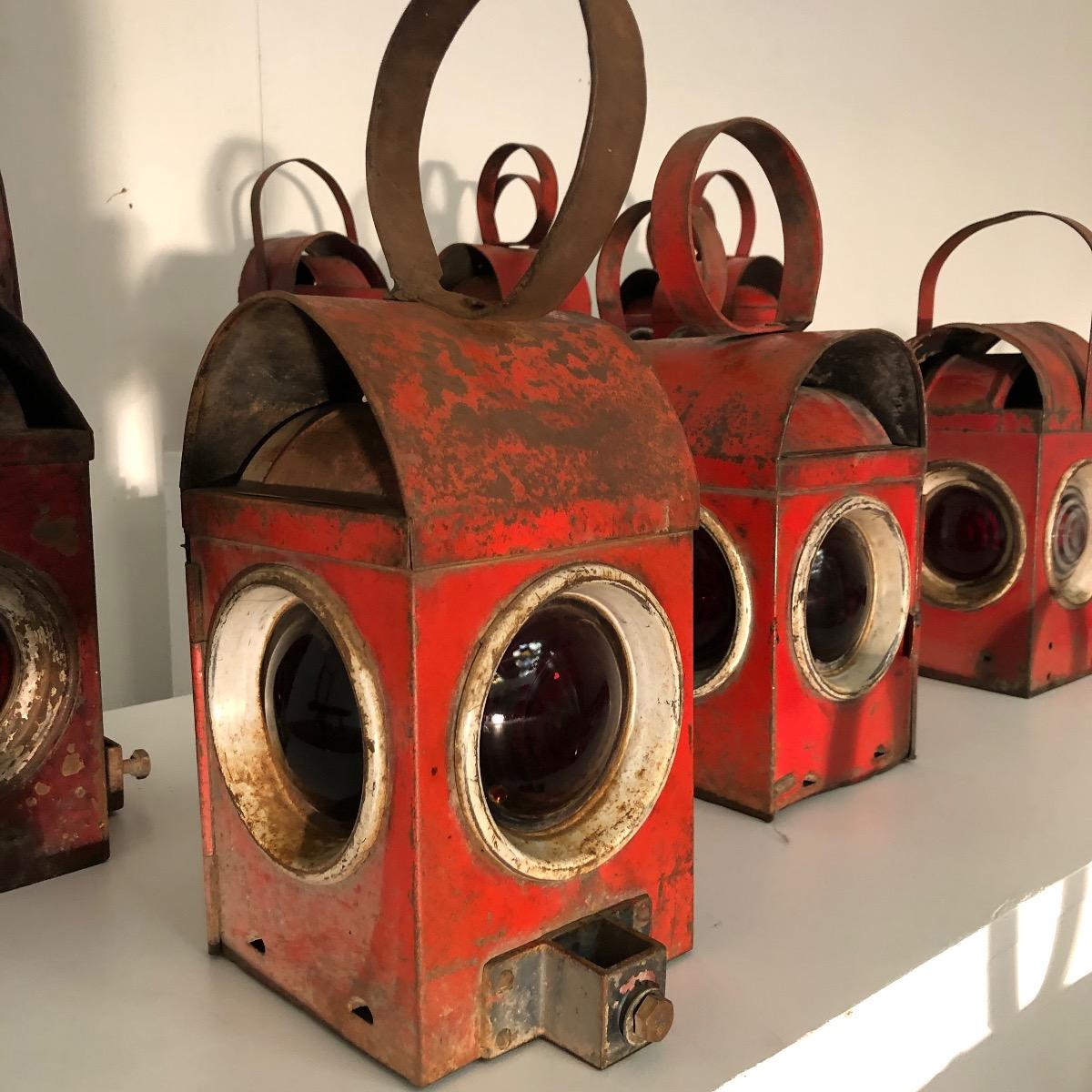 old roadwork signaling lantern