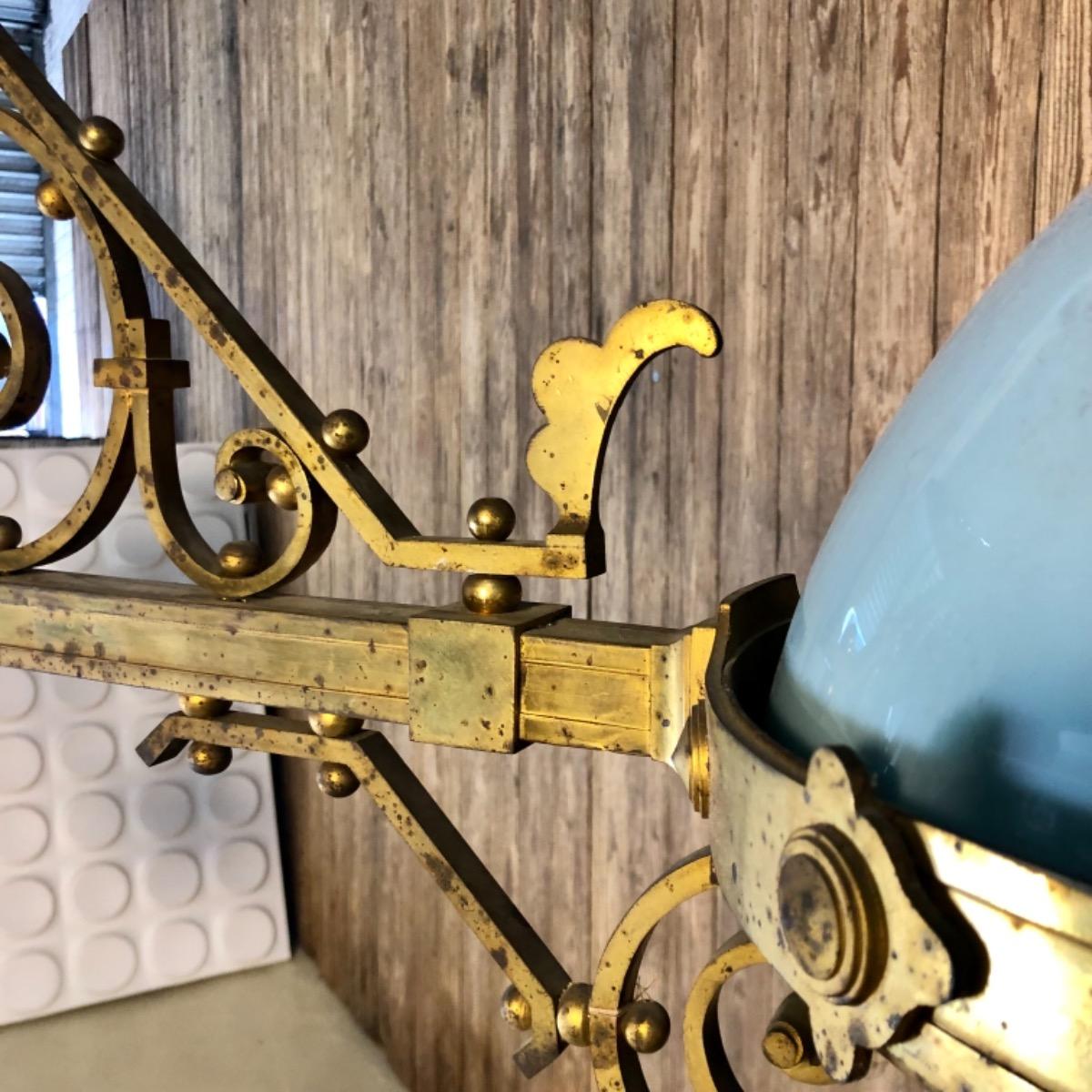 Oversize 1880 brass chandelier 