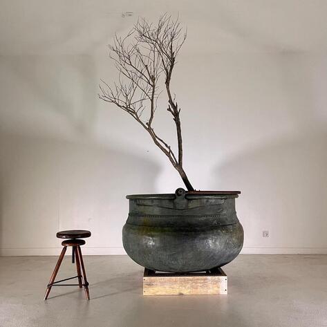 Oversize copper planter 