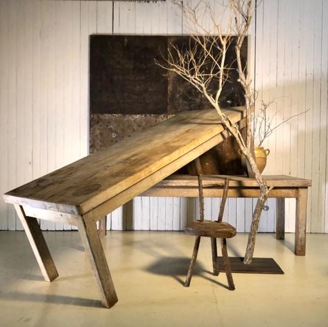 Pair of 1900 work tables