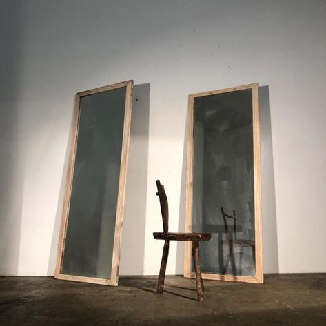 Pair of 1920 shop mirrors 