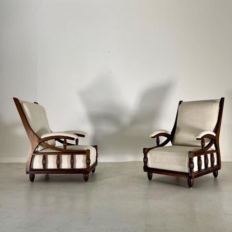 Pair of 1940 French armchairs 